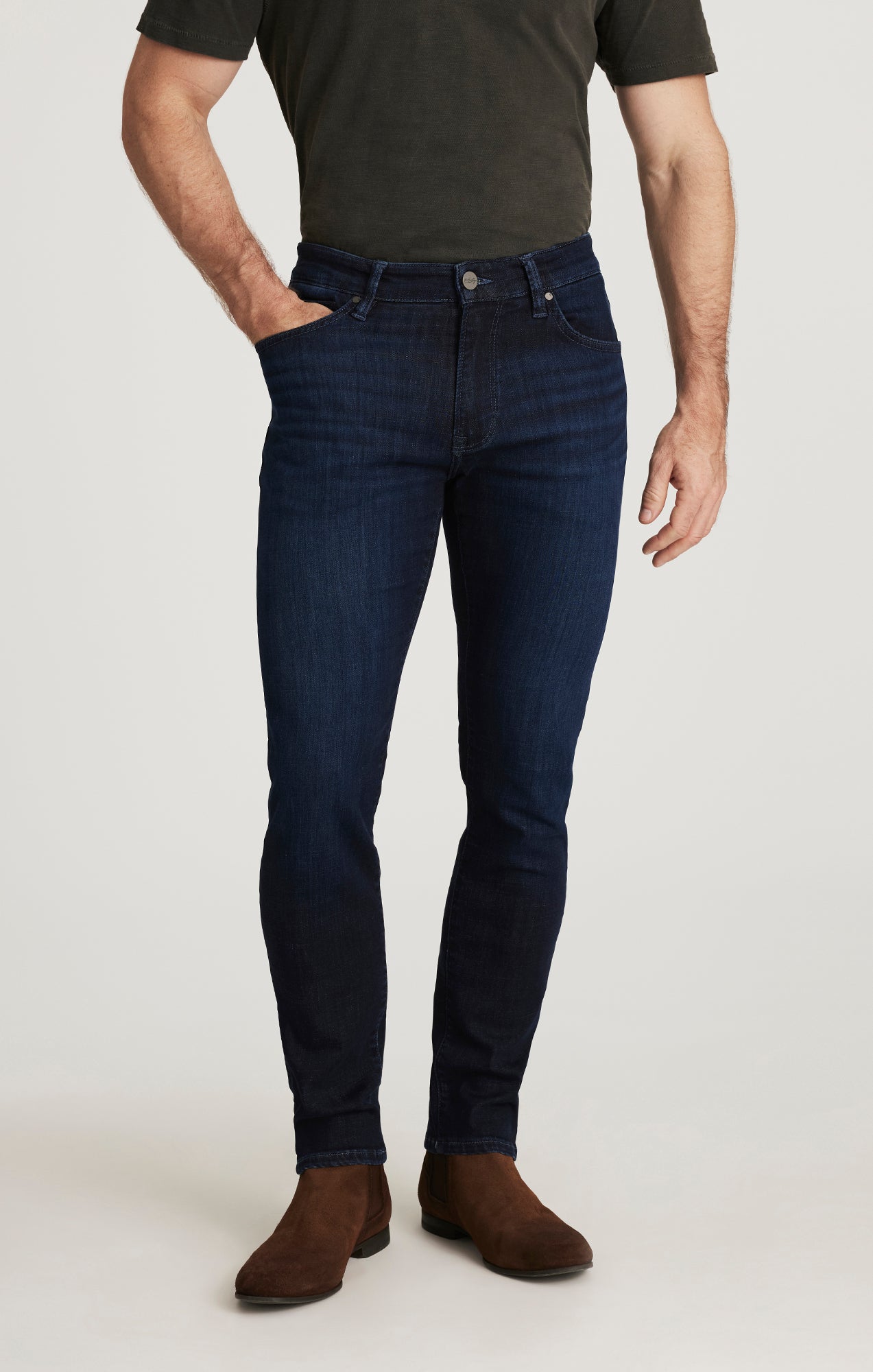 Cool Tapered Leg Jeans in Ink Organic Ultra
