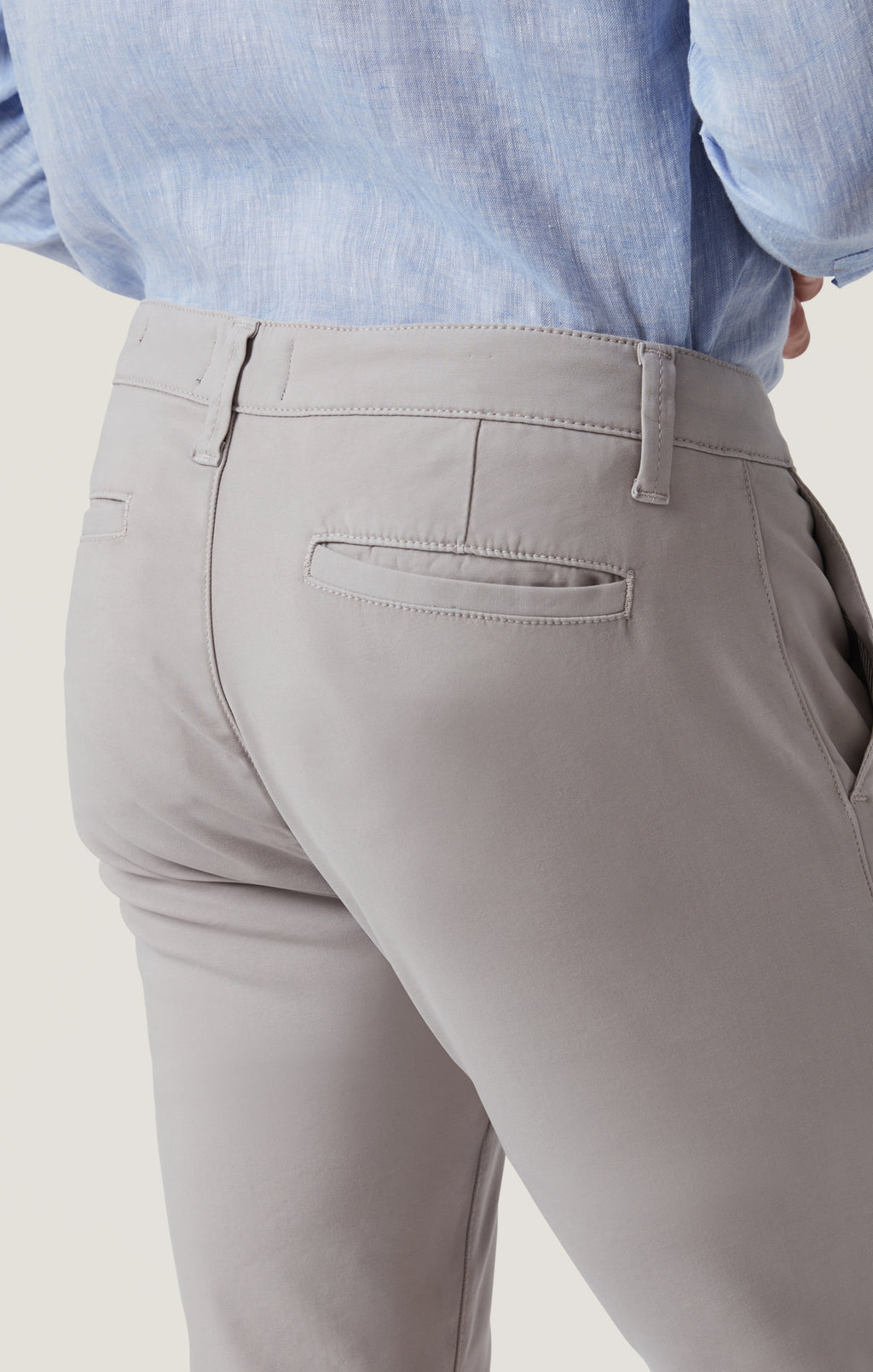Verona Straight Leg Chino Pants In Grey High Flyer