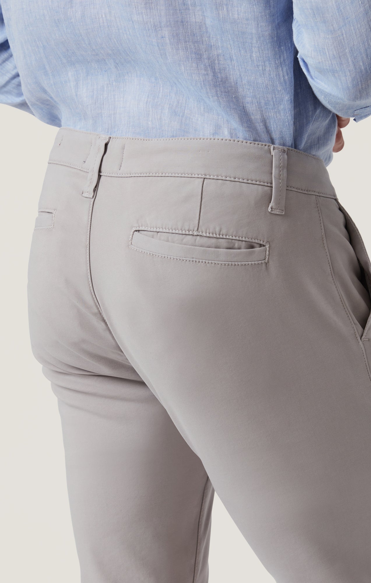 Verona Straight Leg Chino Pants In Grey High Flyer
