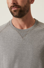 French Terry Crew Sweatshirt In Grey Melange