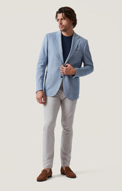 Verona Slim Leg Chino in Grey Commuter Luxe