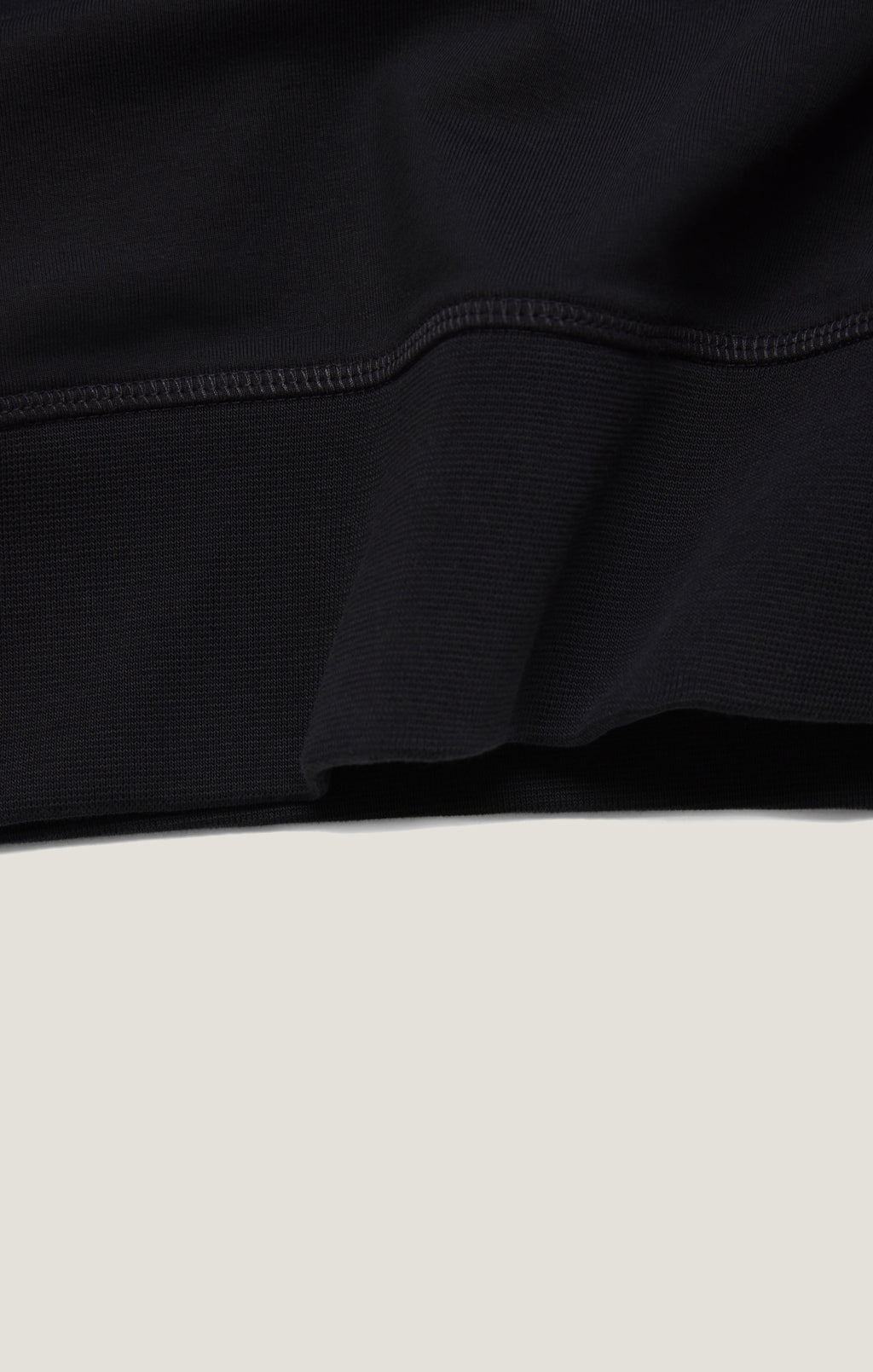 French Terry Crew Sweatshirt In Black