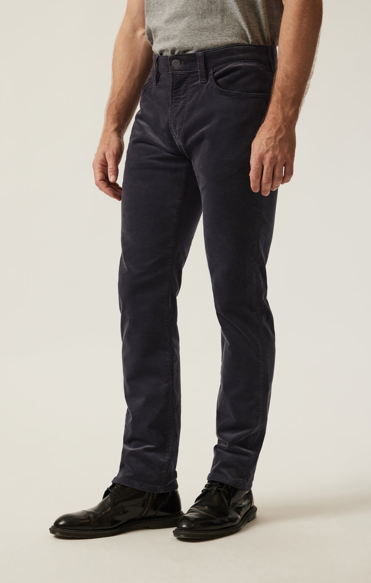 Cool Tapered Leg Pants in Charcoal Cord