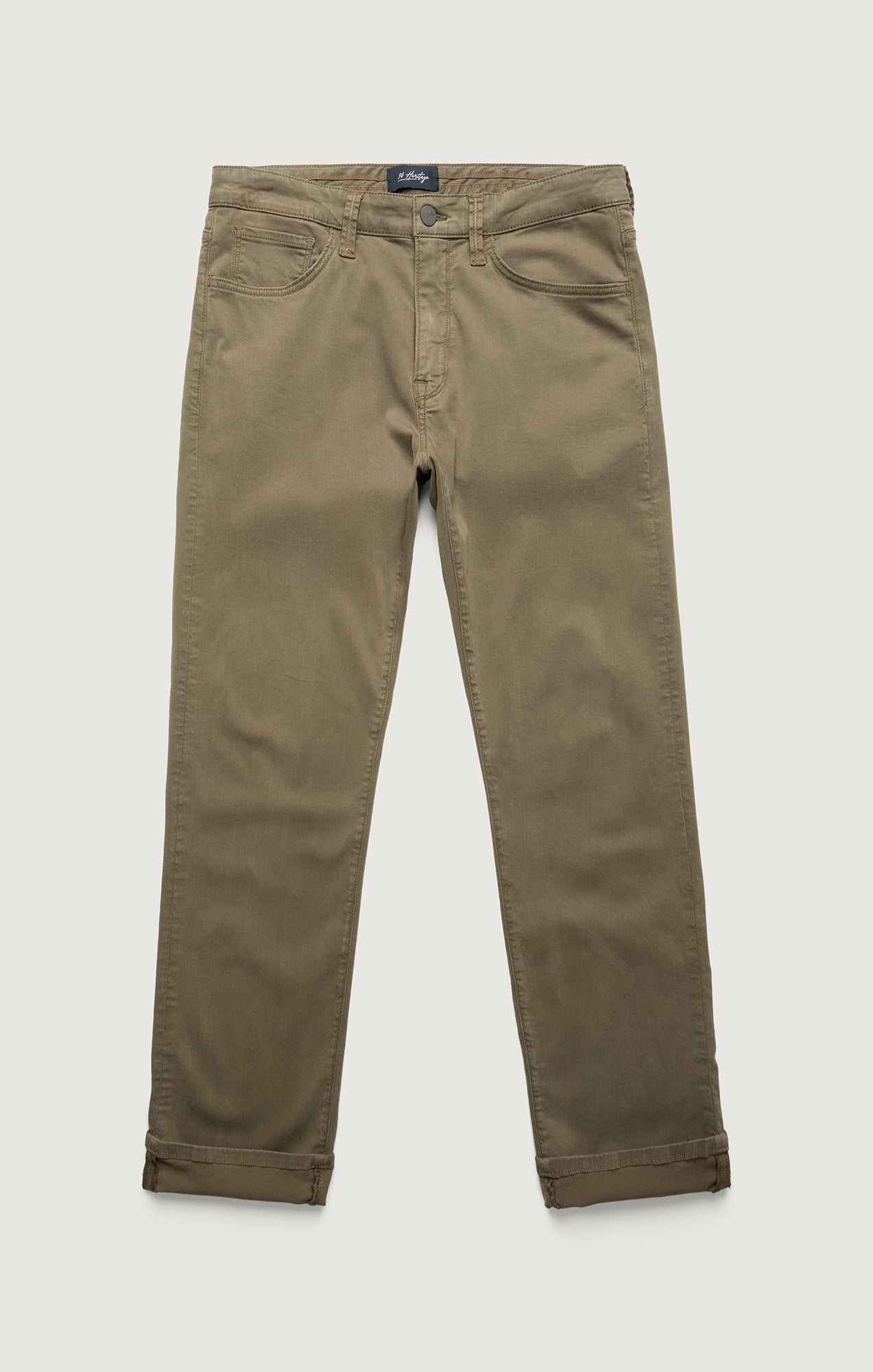 Courage Straight Leg Pants in Lizard Green Twill