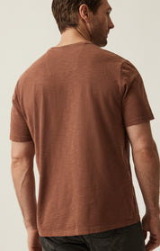 Slub Crew Neck T-Shirt in Cinnamon