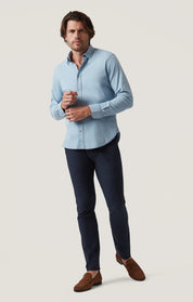 Verona Slim Leg Chino Pants in Night Seersucker Kona