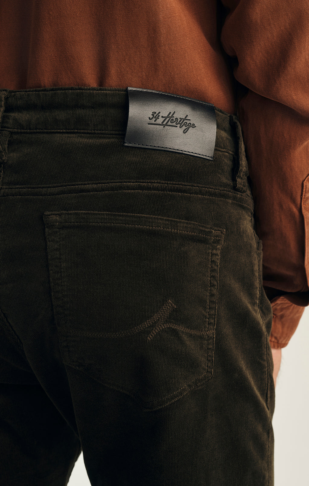 Cool Tapered Leg Pants in Deep Forest Cord