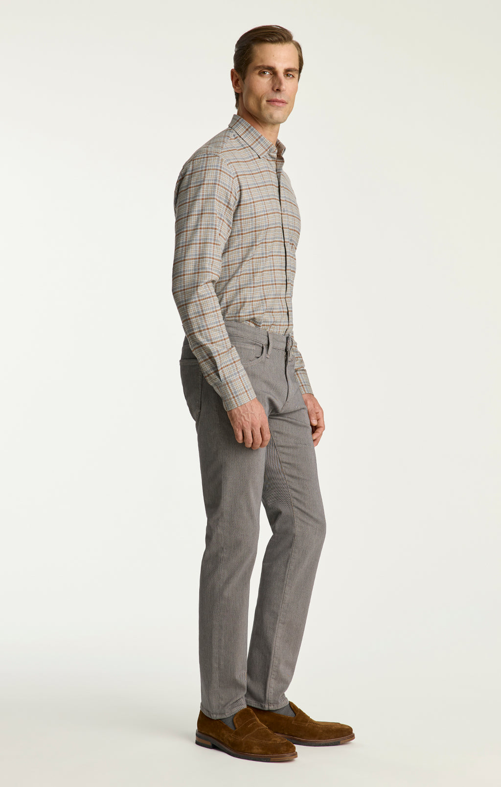 Cool Tapered Leg Pants in Stone Diagonal