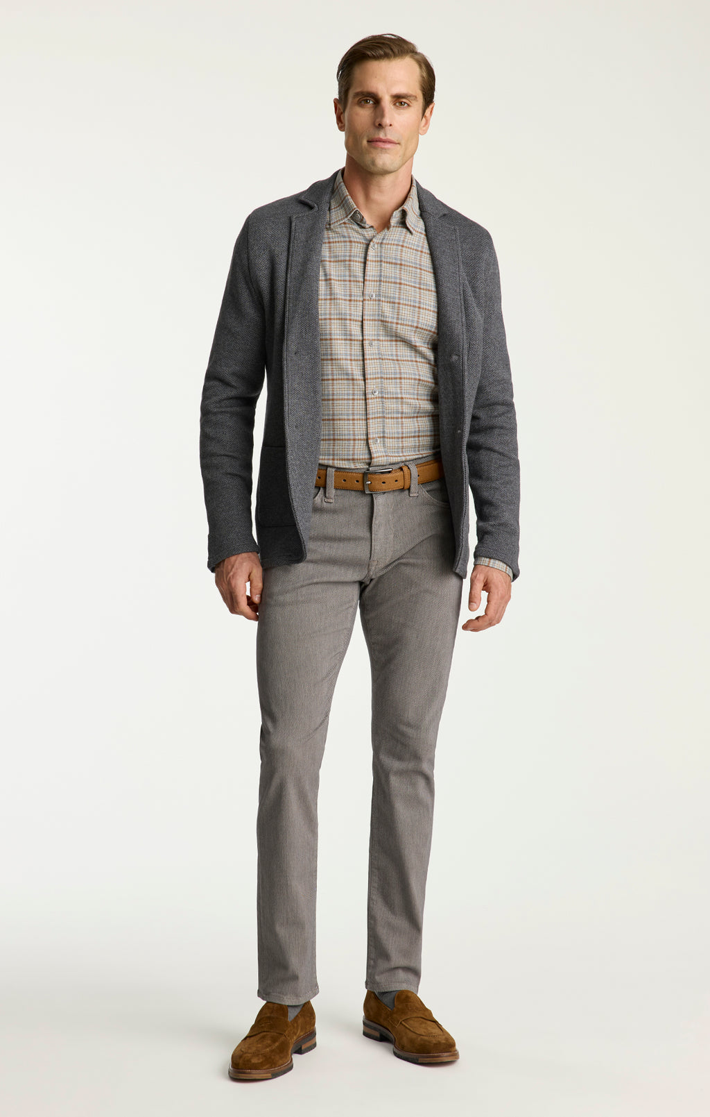Cool Tapered Leg Pants in Stone Diagonal