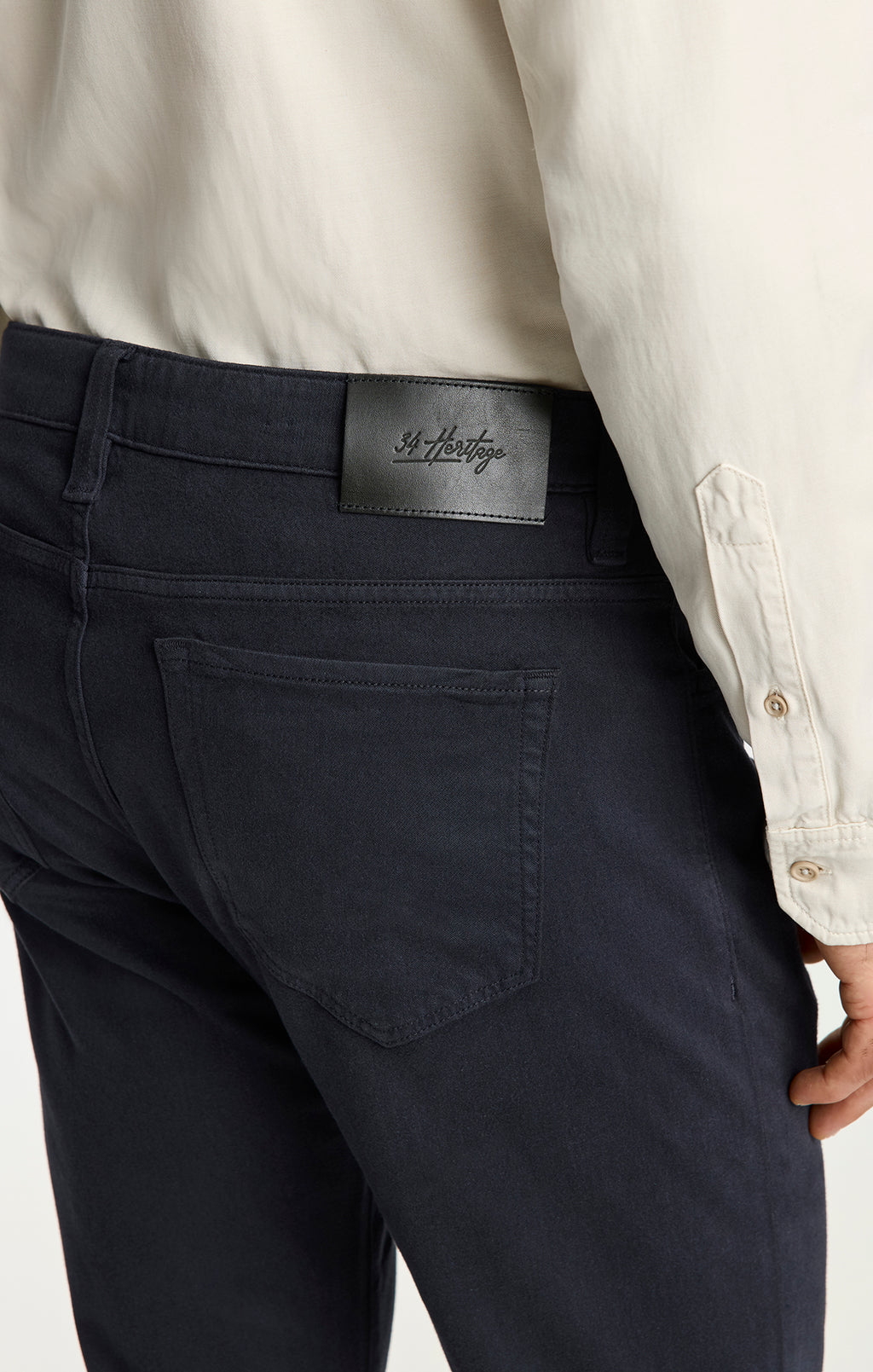 Cool Tapered Leg Pants in Midnight Wool Luxe
