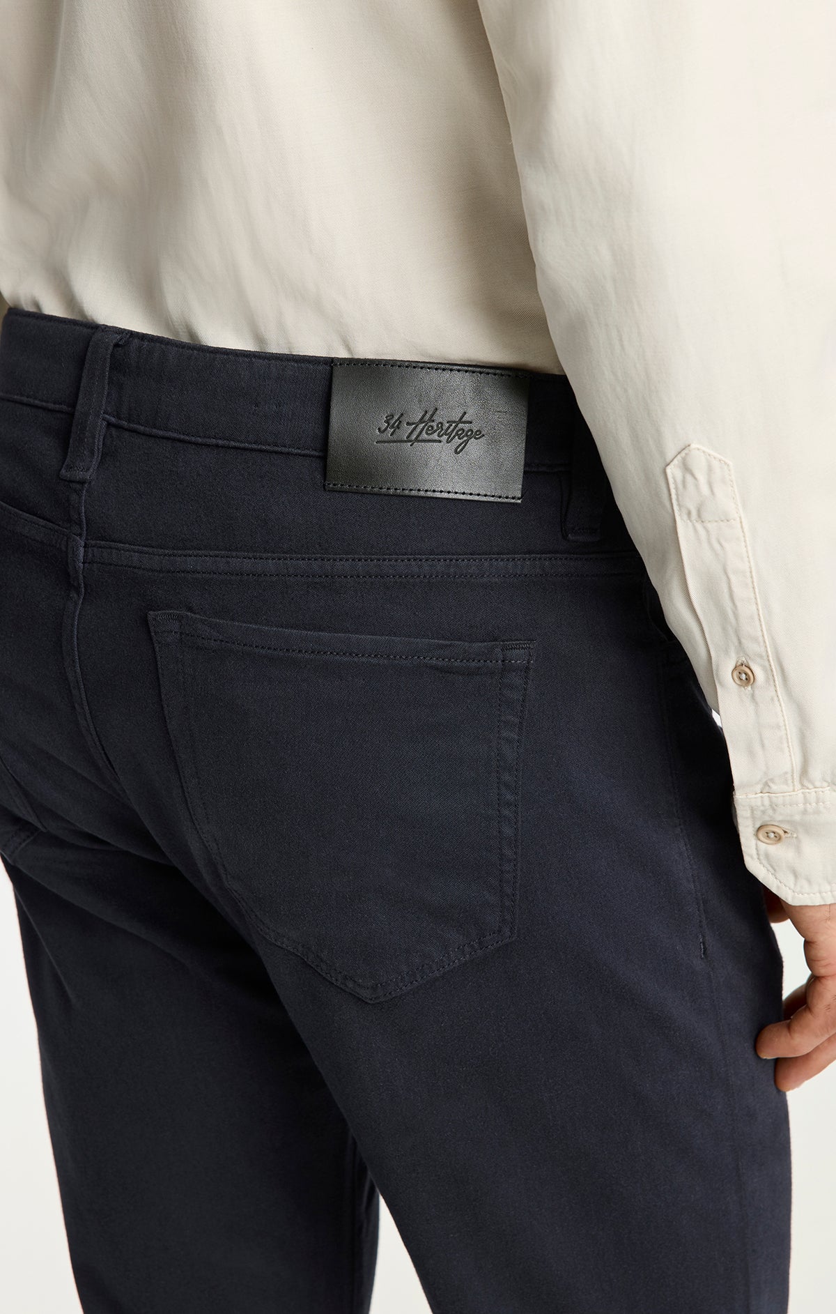 Cool Tapered Leg Pants in Midnight Wool Luxe