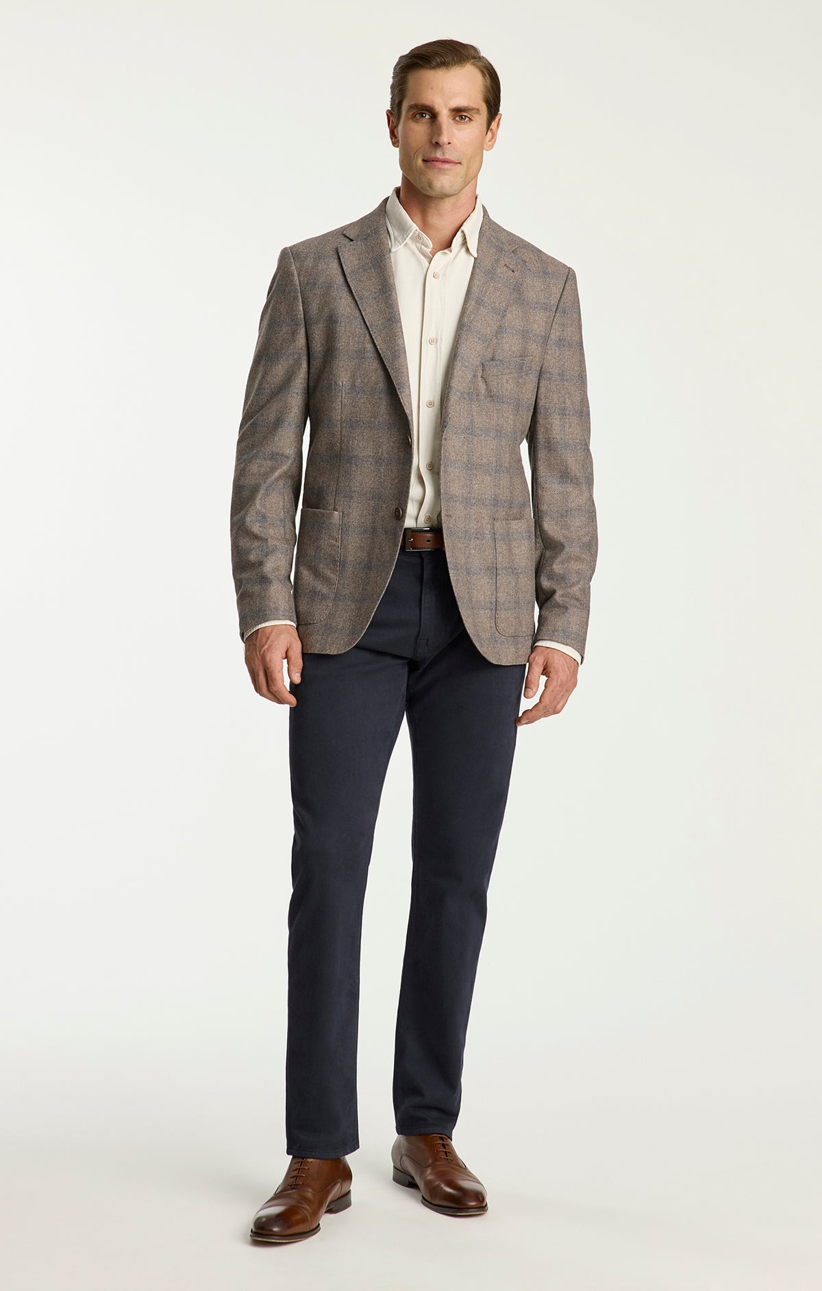 Cool Tapered Leg Pants in Midnight Wool Luxe