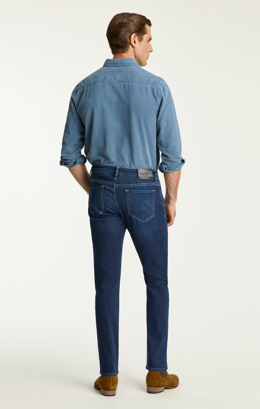 Cool Tapered Leg Jeans in Rinse Brushed Organic Ultra