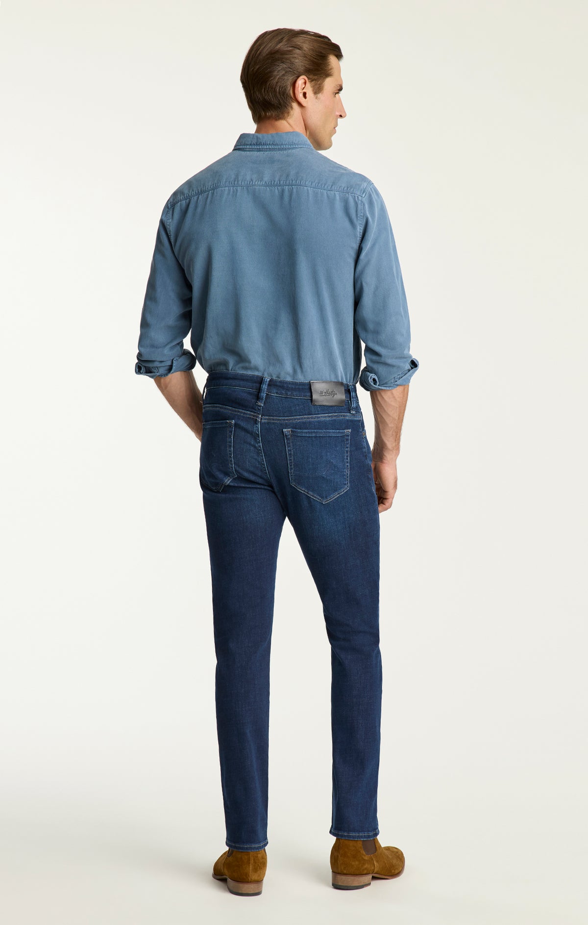Cool Tapered Leg Jeans in Rinse Brushed Organic Ultra