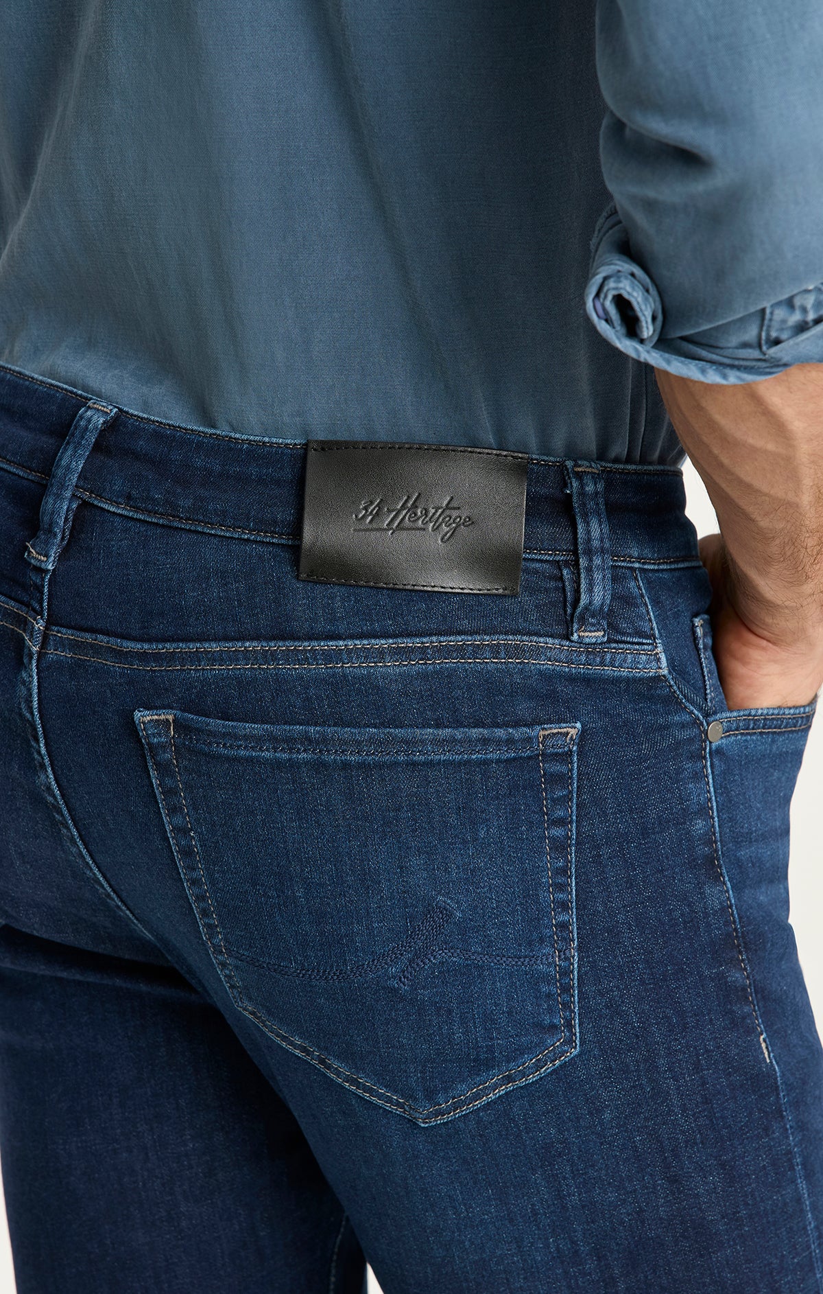 Cool Tapered Leg Jeans in Rinse Brushed Organic Ultra