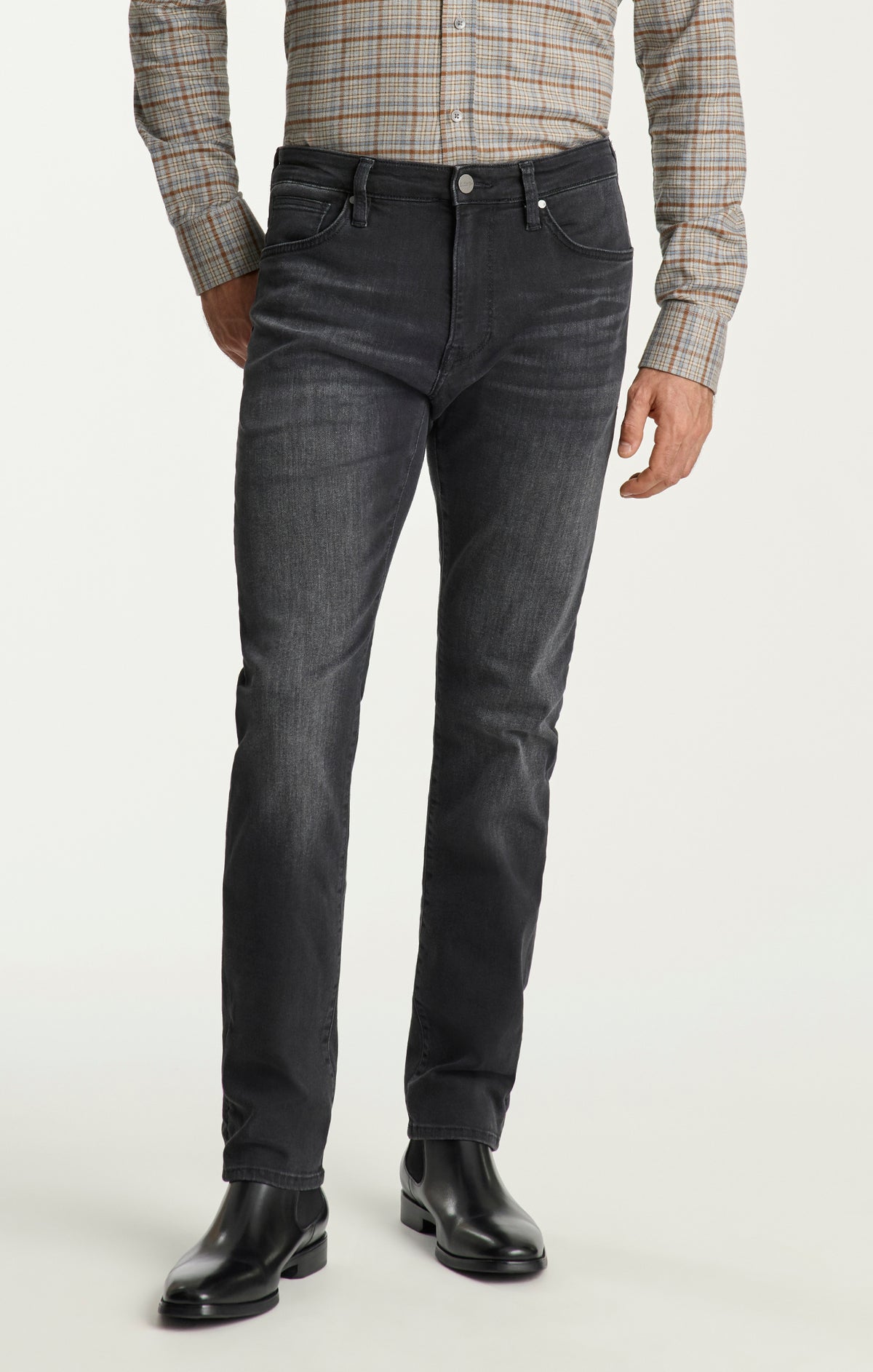 Cool Tapered Leg Jeans in Smoke Organic Ultra