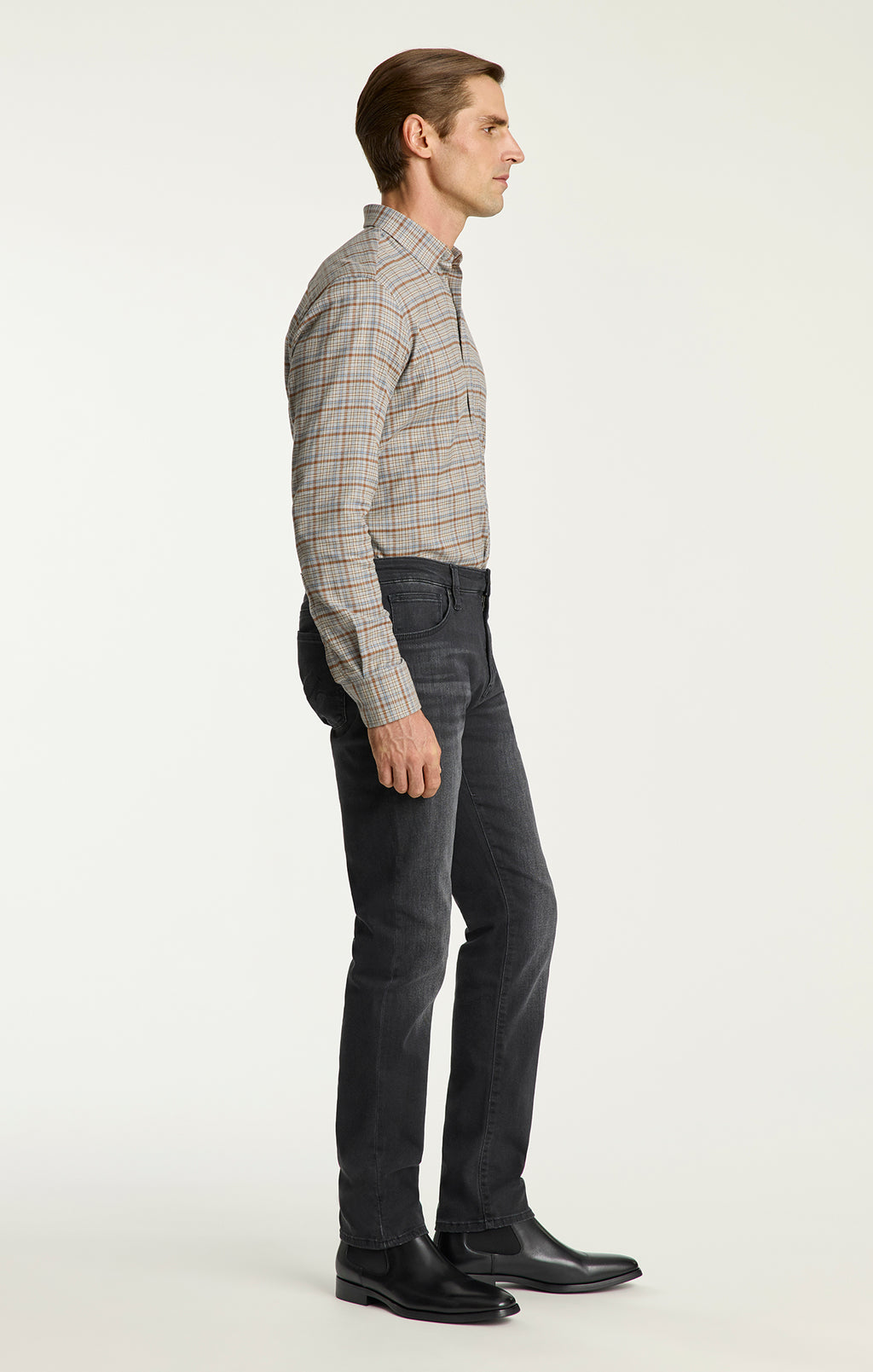 Cool Tapered Leg Jeans in Smoke Organic Ultra