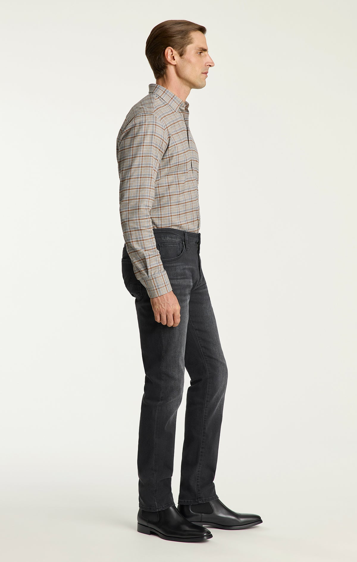 Cool Tapered Leg Jeans in Smoke Organic Ultra