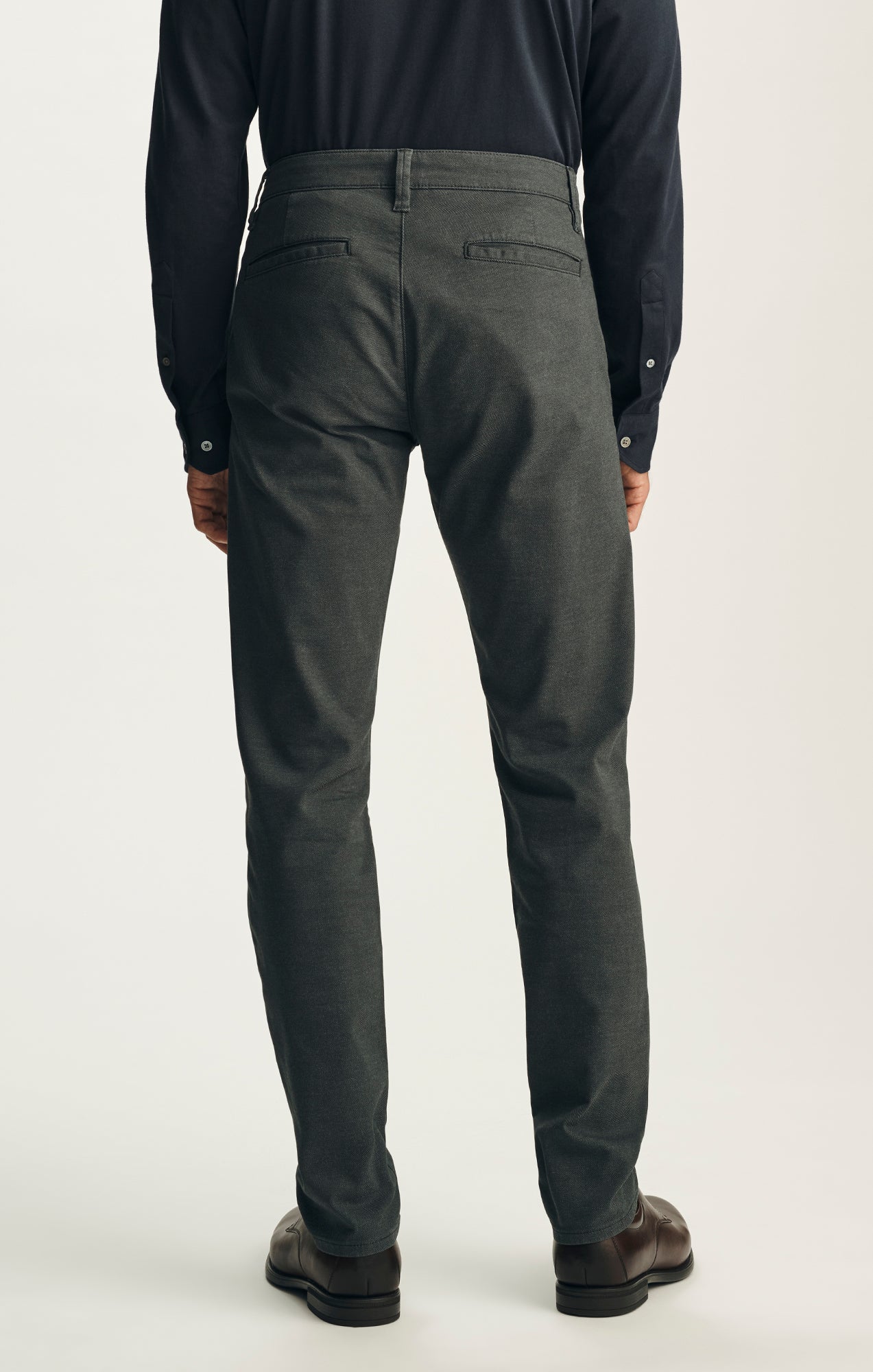 Verona Straight Leg Chino Pants in Iron CoolMax