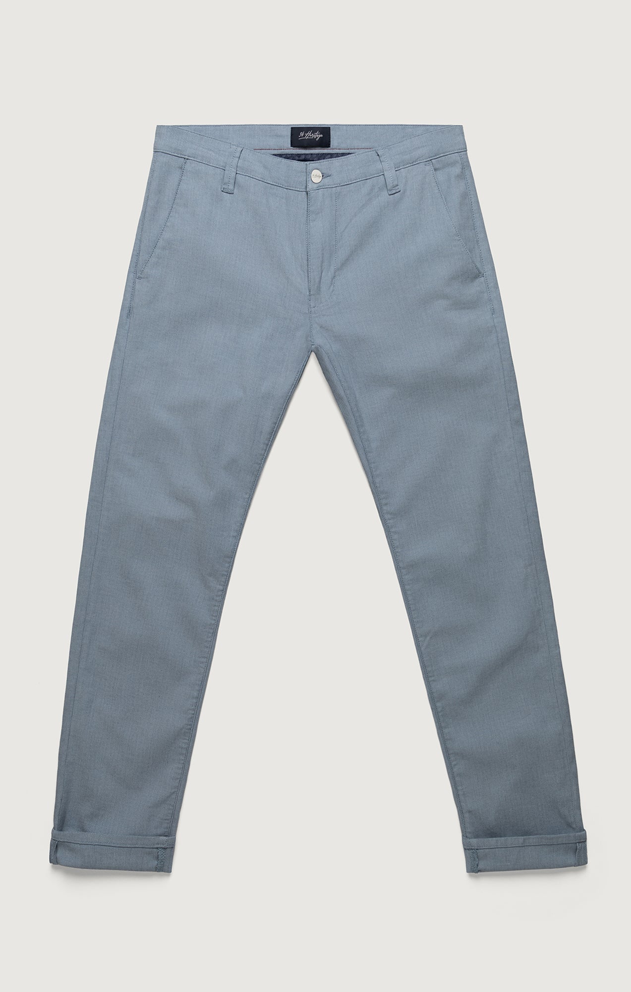 Verona Straight Leg Chino Pants In Blue Honeycomb