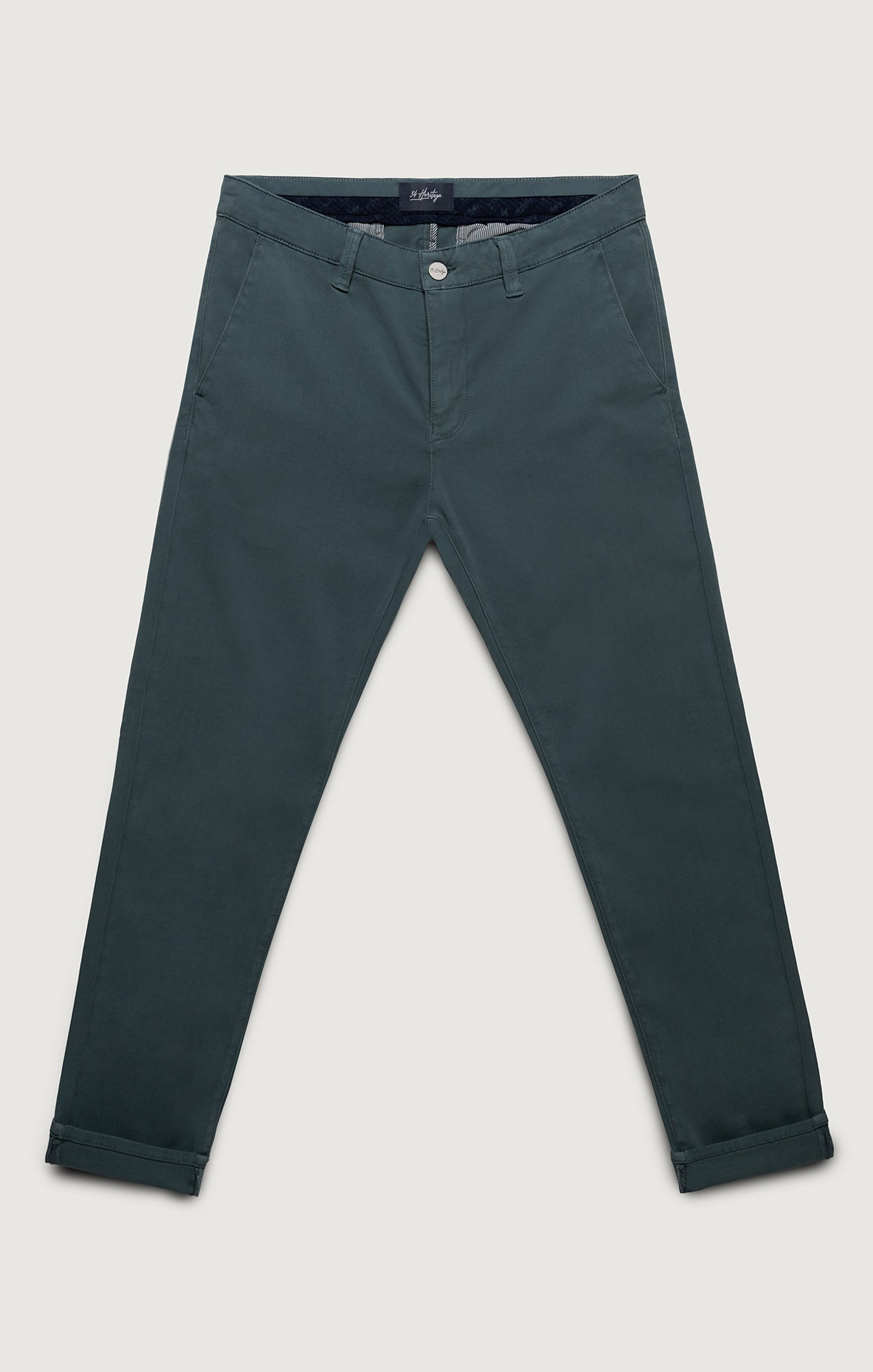 Verona Straight Leg Chino Pants In Slate High Flyer