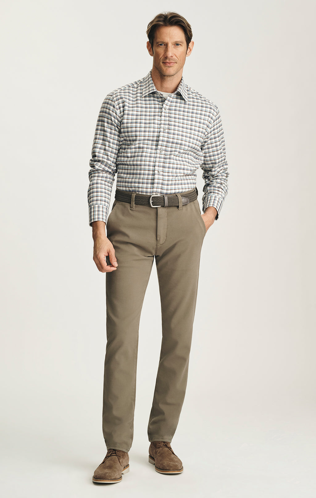 Verona Straight Leg Chino Pants in Mercury High Flyer