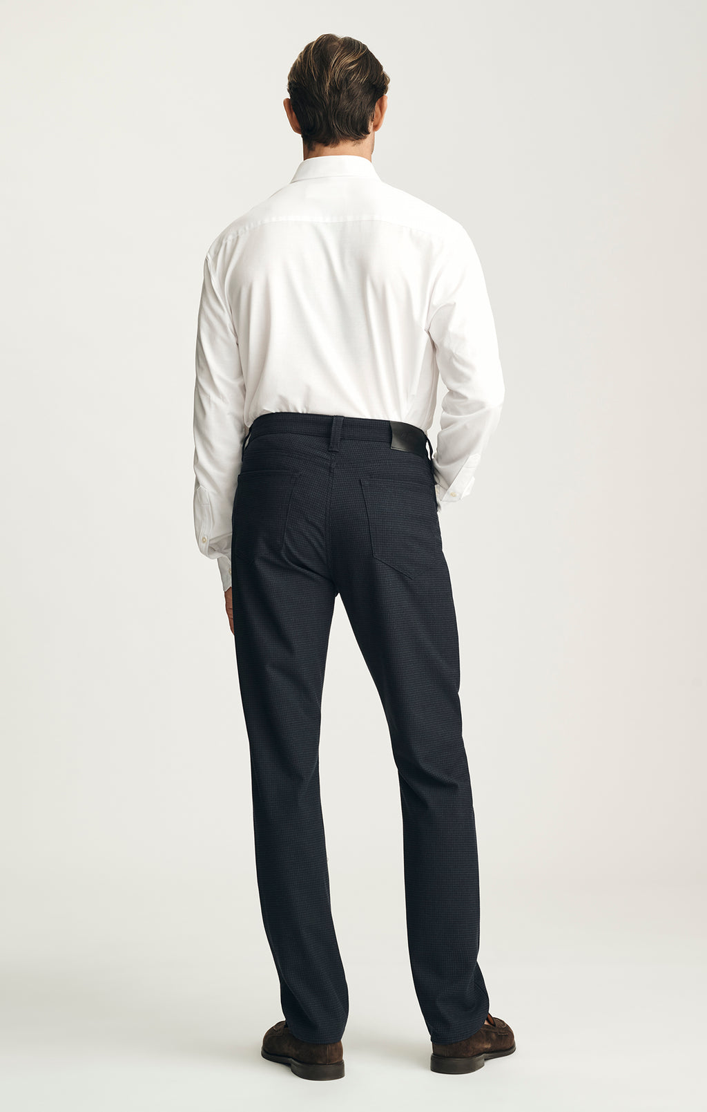 Courage Straight Leg Pants in Dark Navy Supreme Plaid