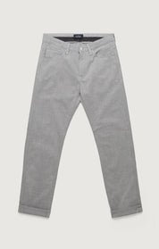 Courage Straight Leg Jeans In Light Grey Linen Luxe