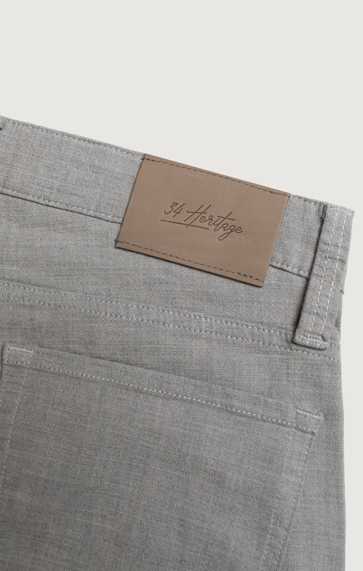 Courage Straight Leg Jeans In Light Grey Linen Luxe