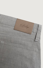 Courage Straight Leg Jeans In Light Grey Linen Luxe