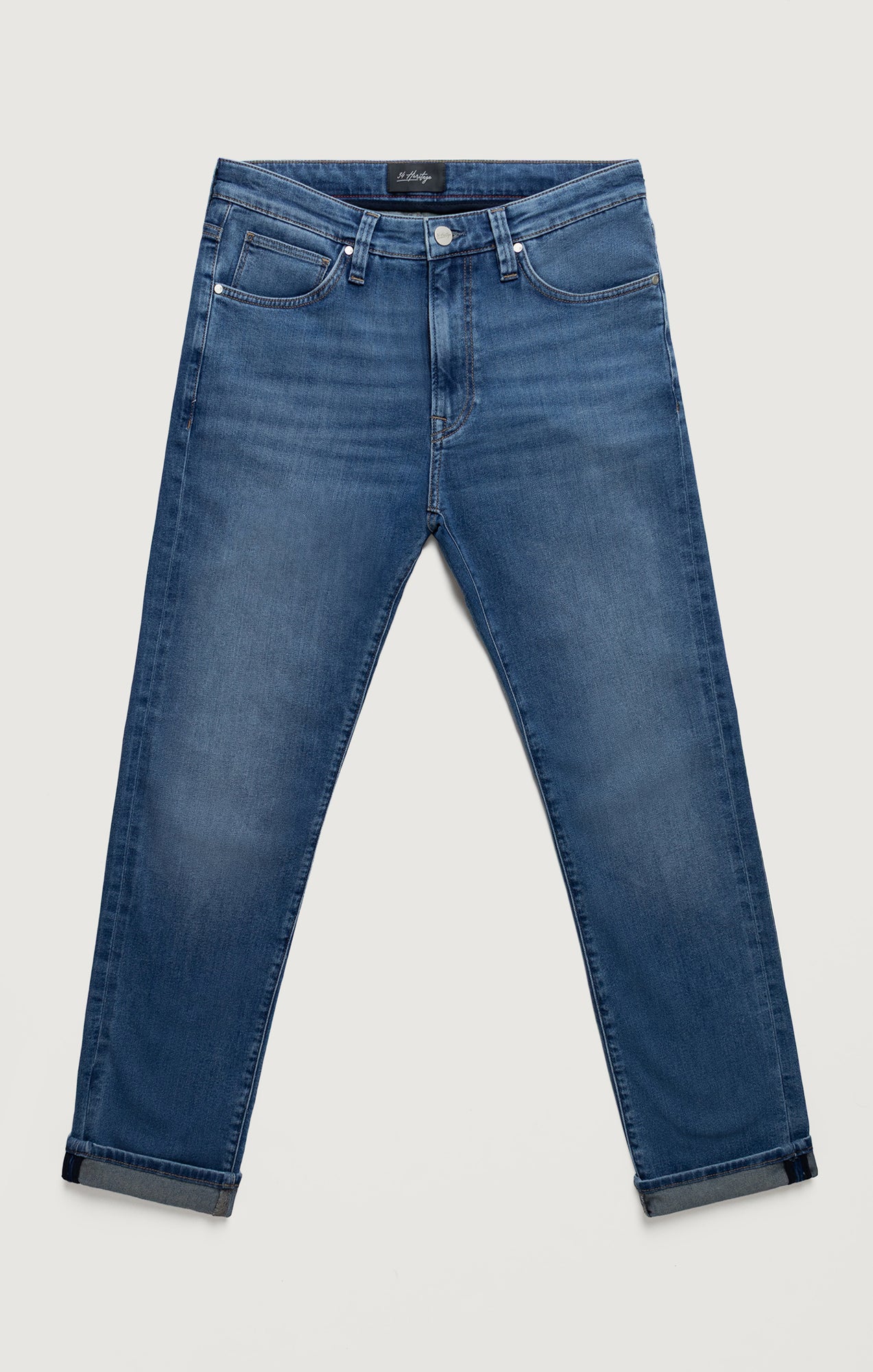Courage Straight Leg Jeans in Dark Brushed Organic Ultra