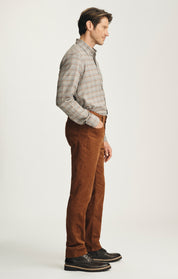 Courage Straight Leg Pants in Terracotta Diagonal Luxe