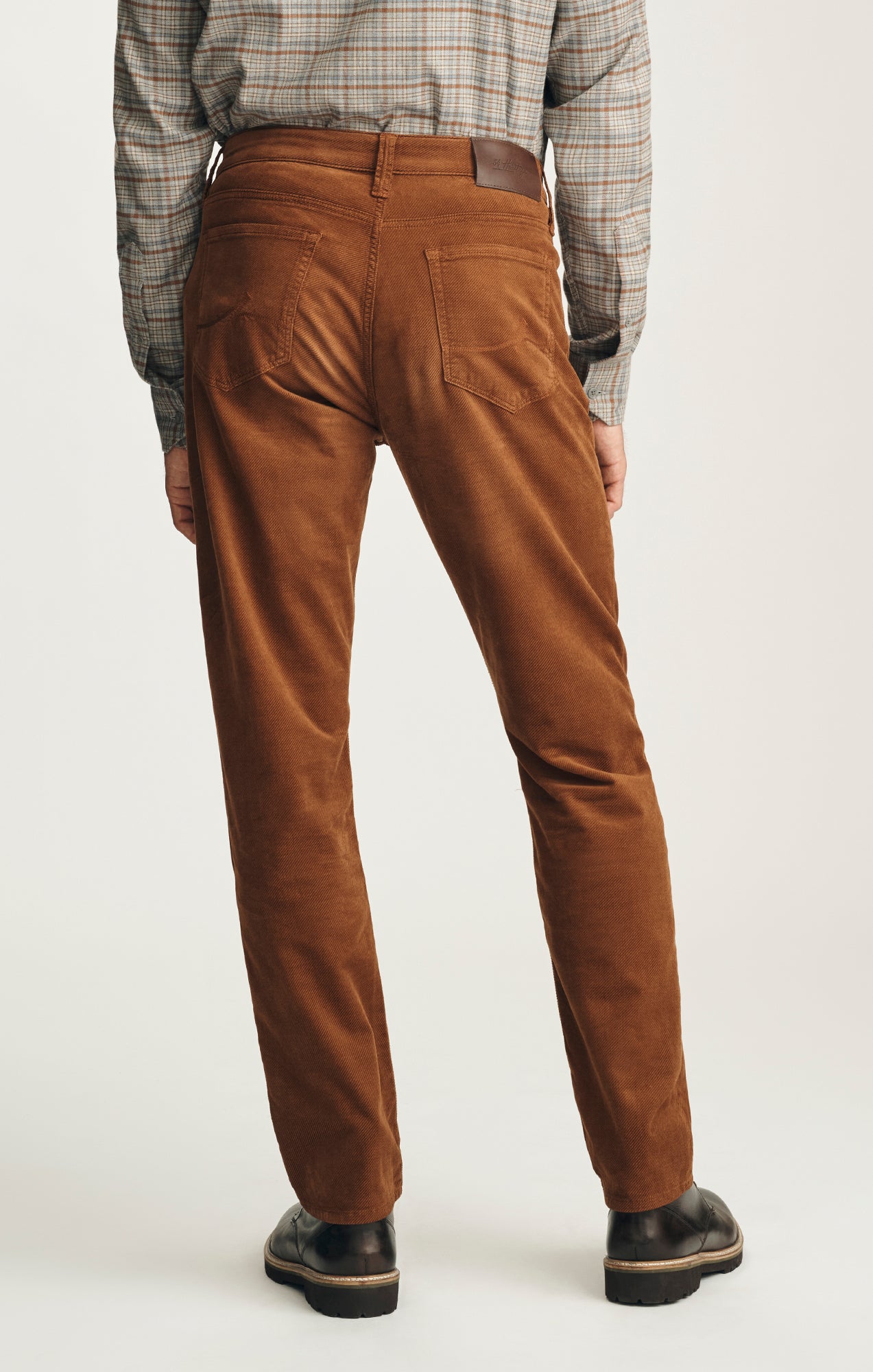Courage Straight Leg Pants in Terracotta Diagonal Luxe