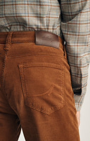 Courage Straight Leg Pants in Terracotta Diagonal Luxe