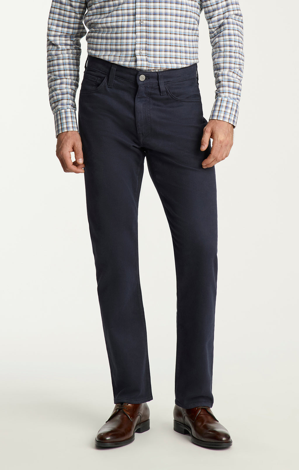 Courage Straight Leg Pants in Midnight Wool Luxe