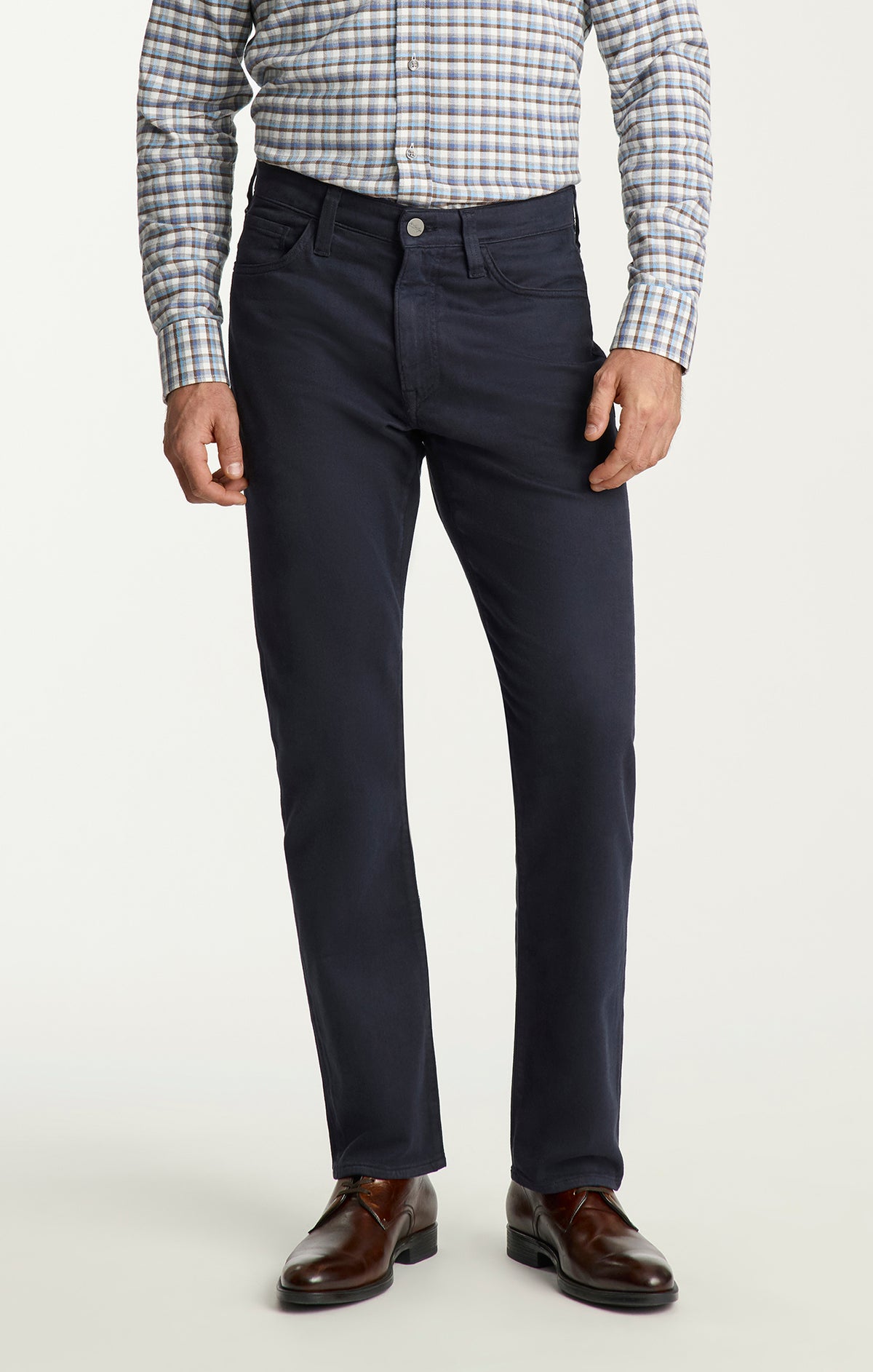 Courage Straight Leg Pants in Midnight Wool Luxe