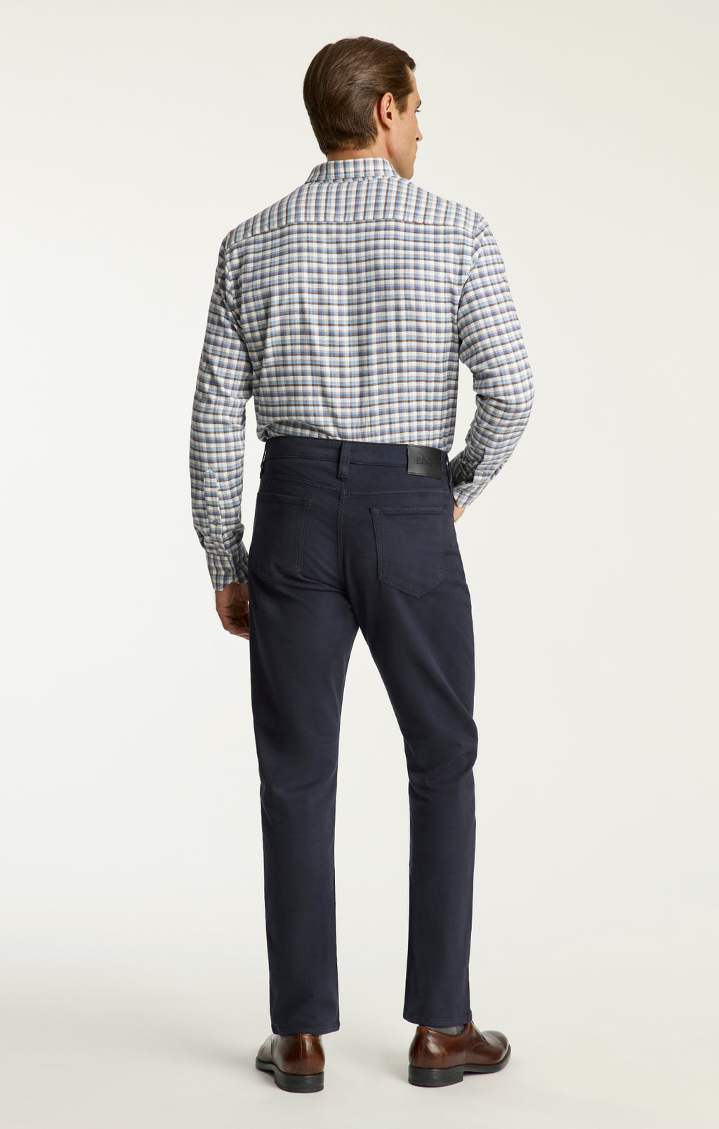 Courage Straight Leg Pants in Midnight Wool Luxe
