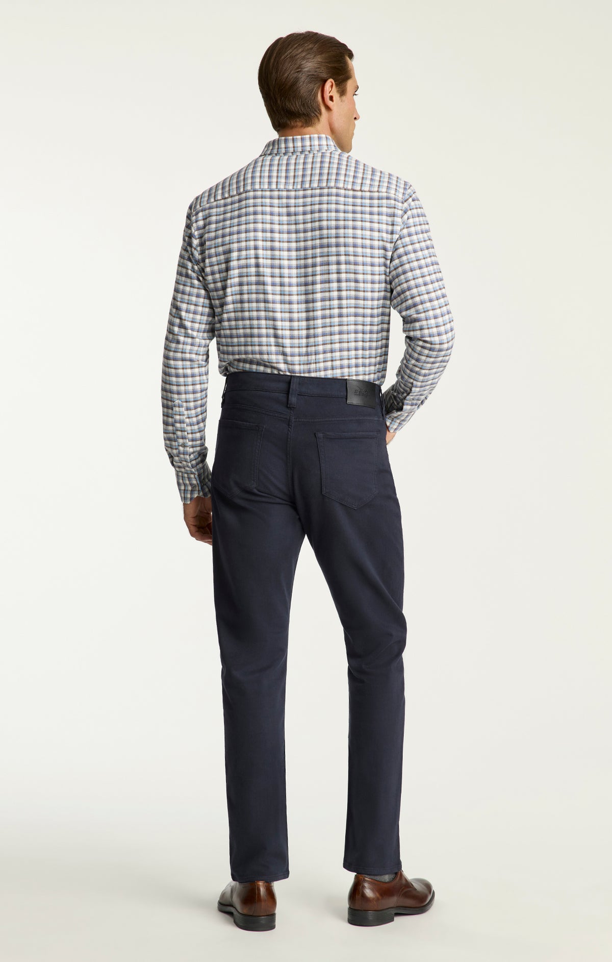 Courage Straight Leg Pants in Midnight Wool Luxe