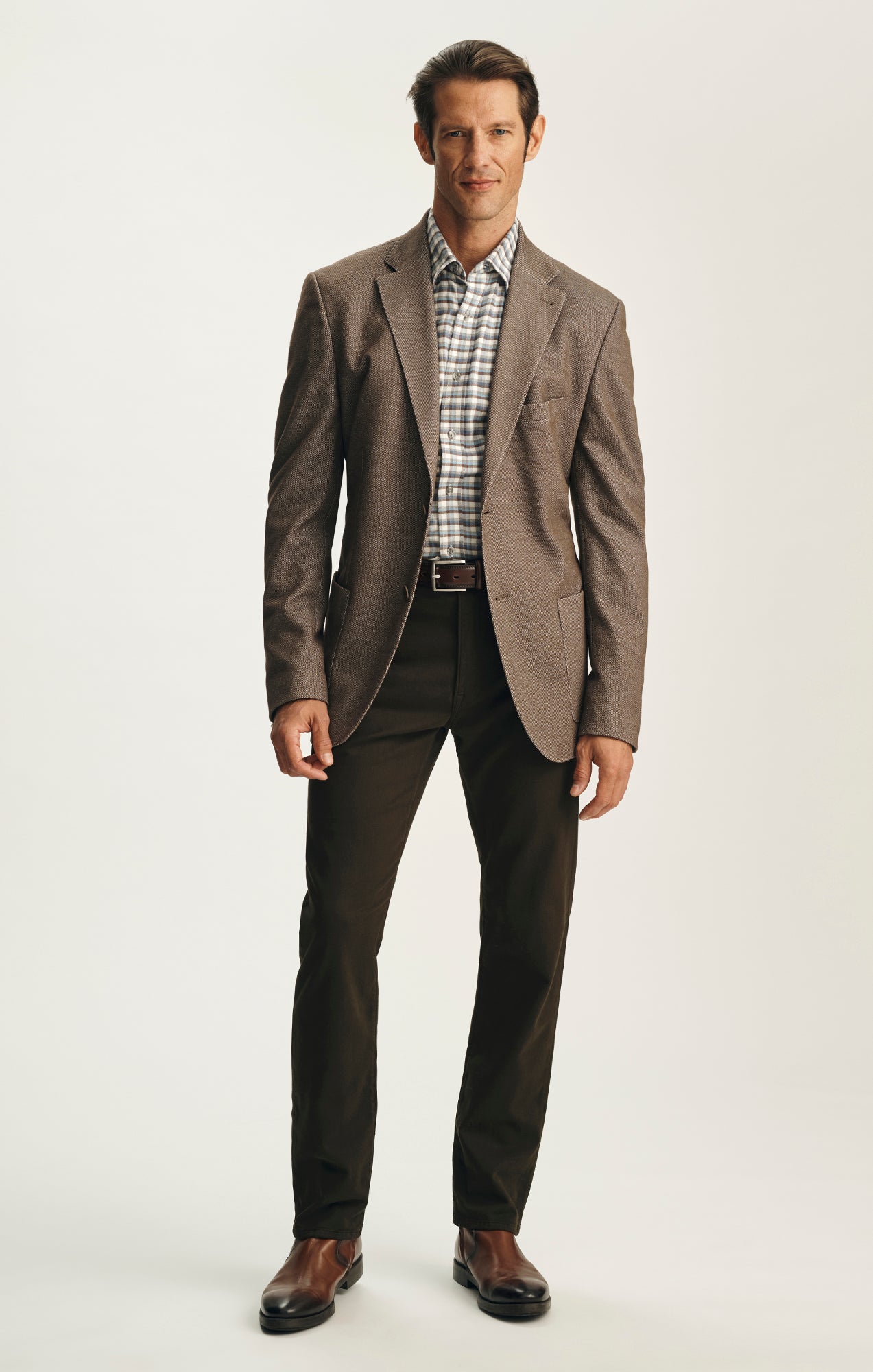 Courage Straight Leg Pants in Deep Forest Wool Luxe