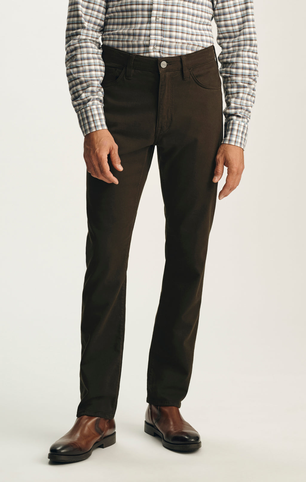 Courage Straight Leg Pants in Deep Forest Wool Luxe