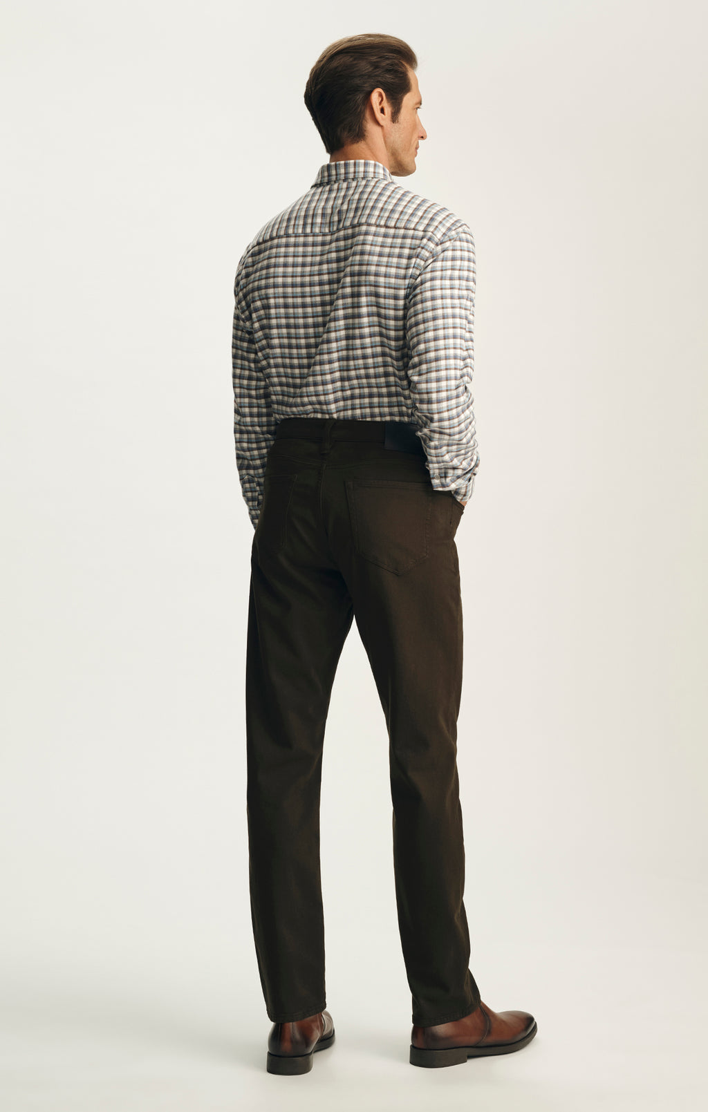 Courage Straight Leg Pants in Deep Forest Wool Luxe