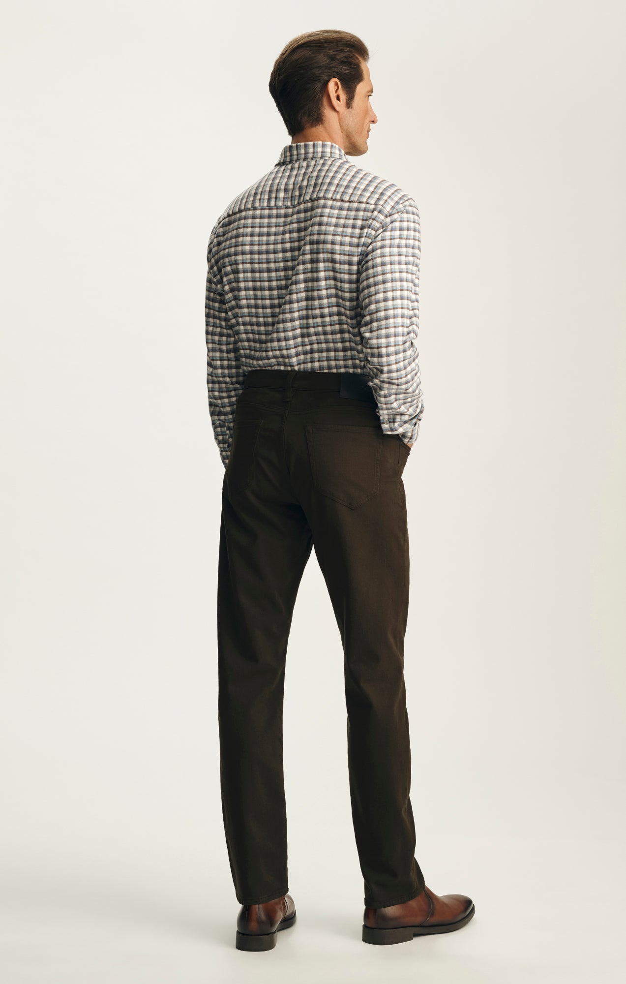 Courage Straight Leg Pants in Deep Forest Wool Luxe