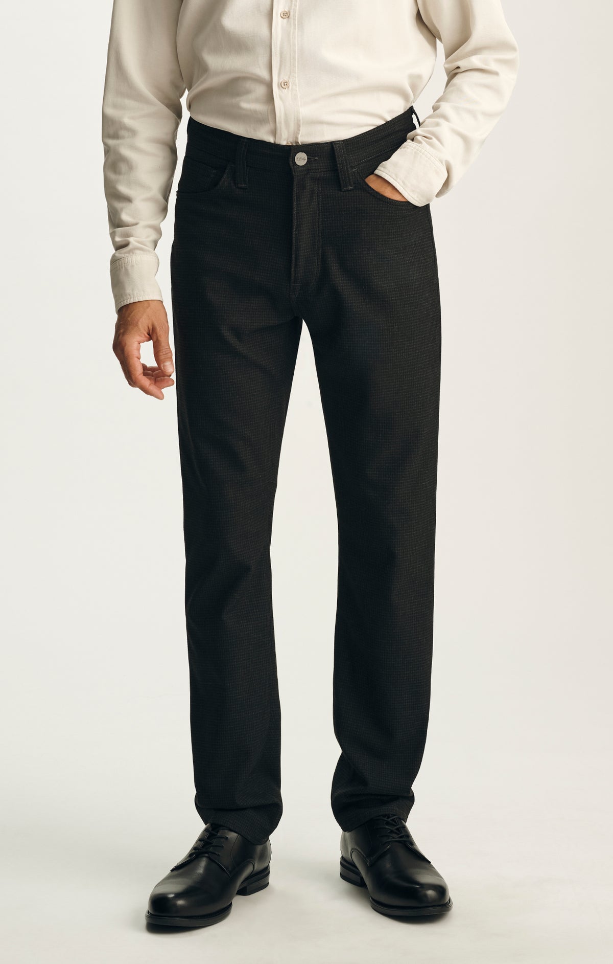Courage Straight Leg Pants in Charcoal Supreme Plaid