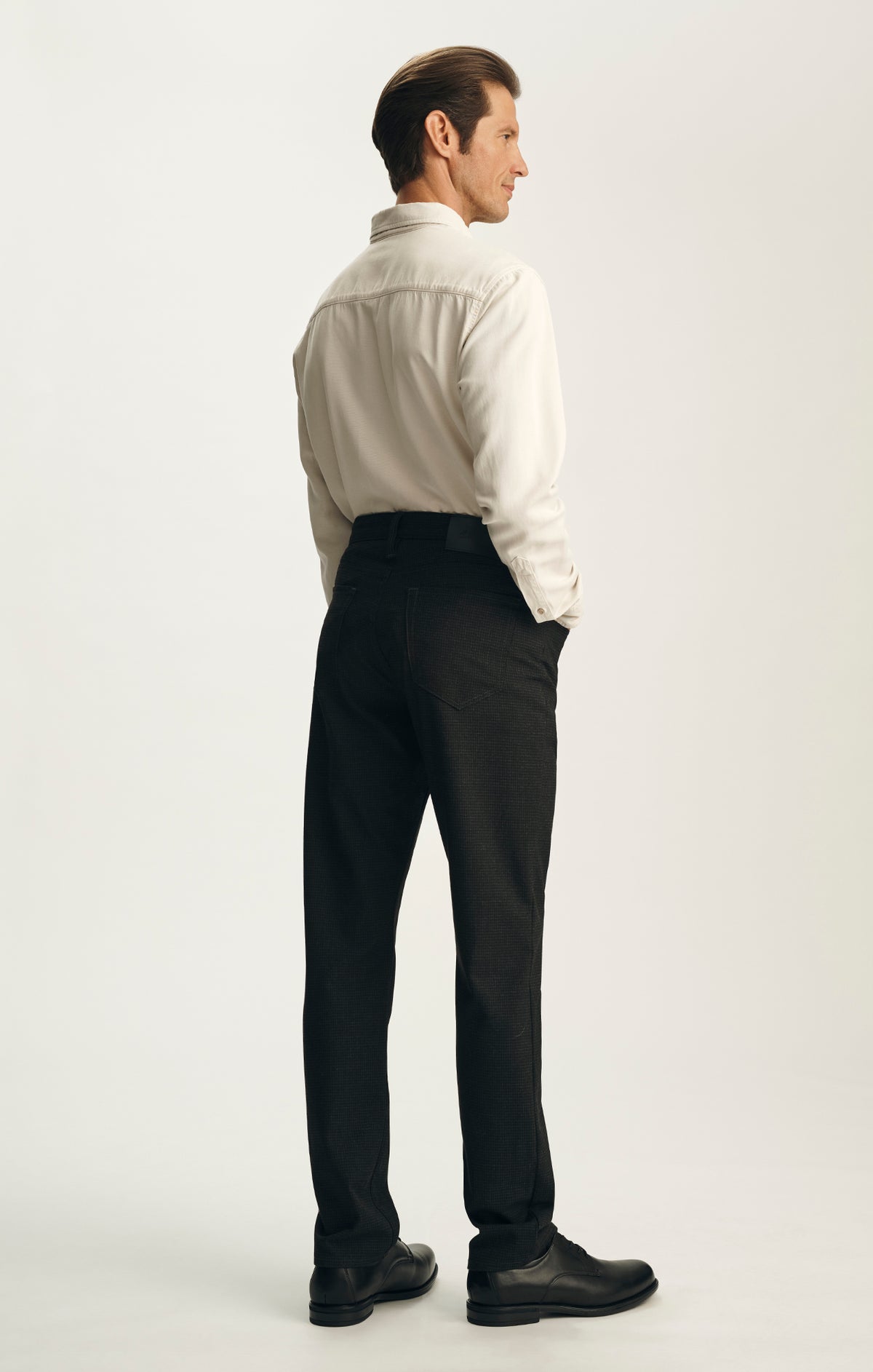 Courage Straight Leg Pants in Charcoal Supreme Plaid