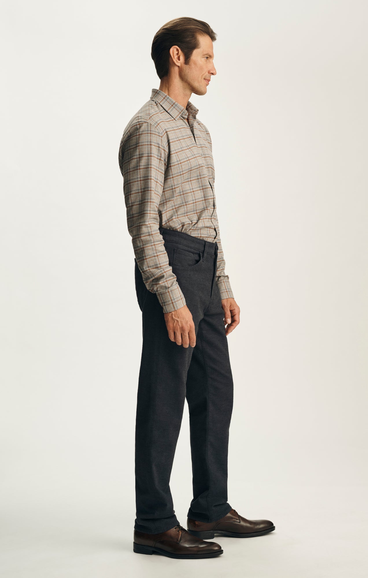 Courage Straight Leg Pants in Navy Nailhead