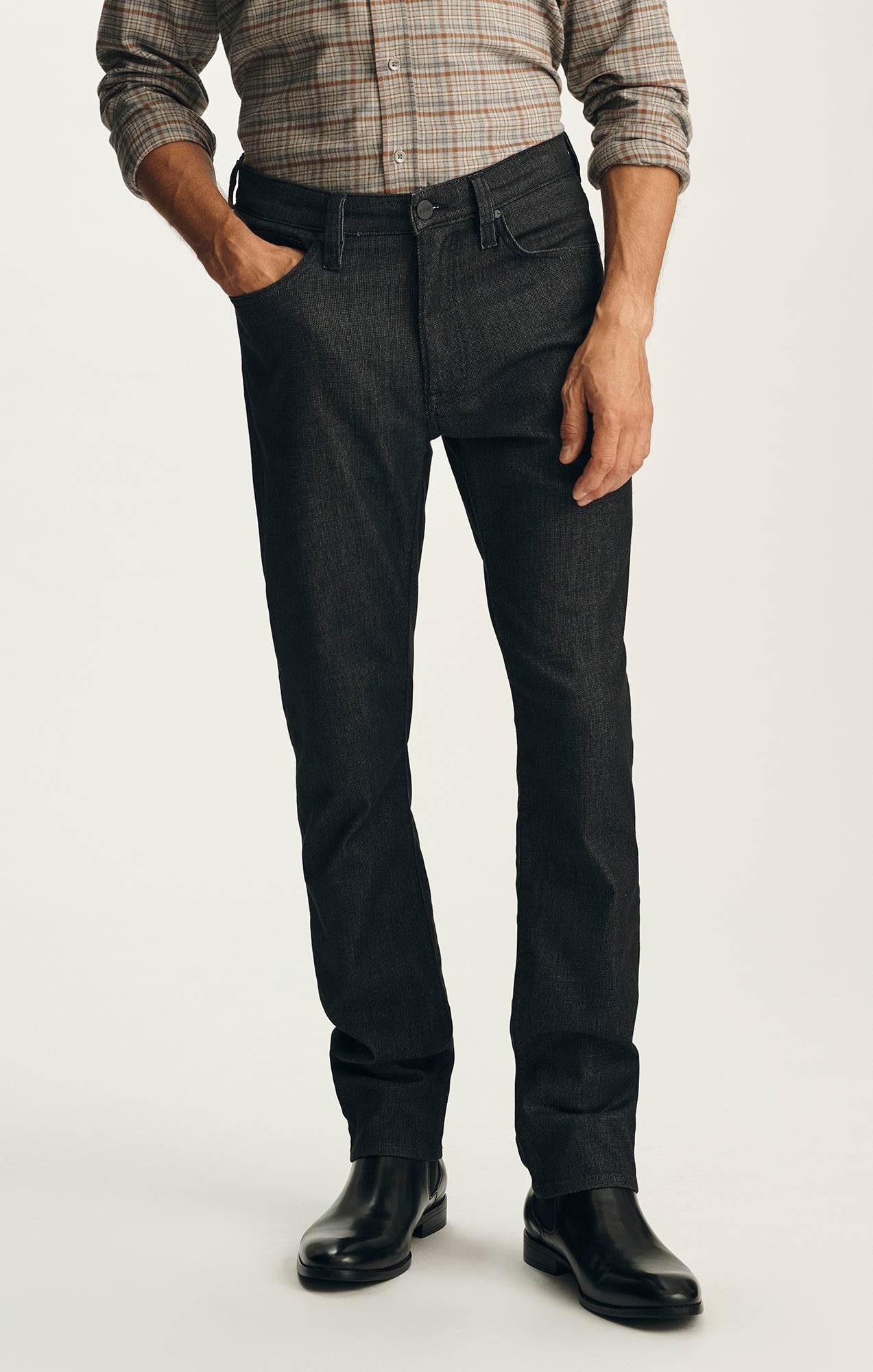 Courage Straight Leg Jeans in Black Sporty