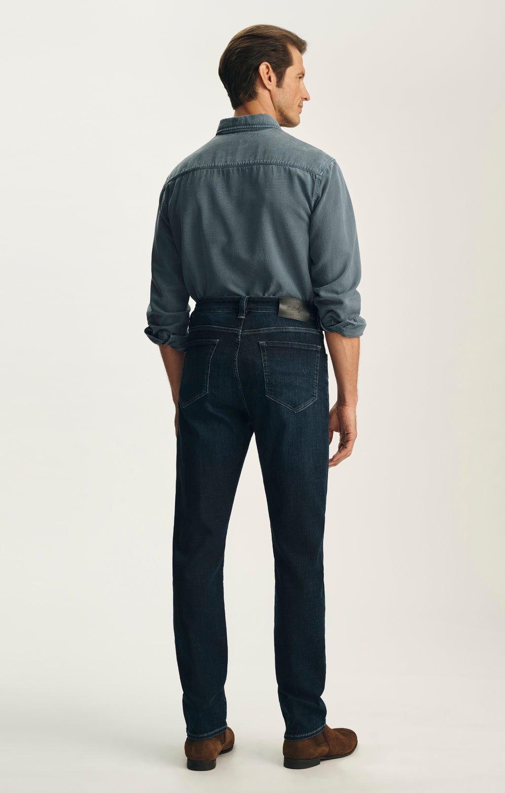 Courage Straight Leg Jeans in Rinse Brushed Organic Ultra
