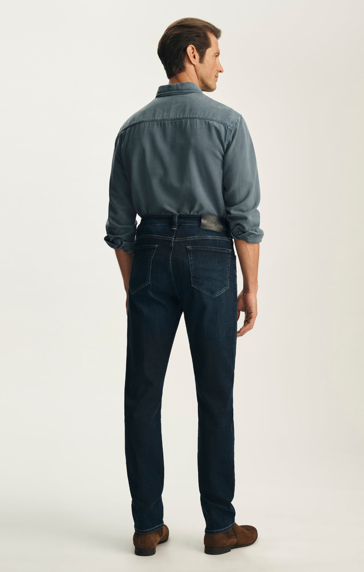Courage Straight Leg Jeans in Rinse Brushed Organic Ultra