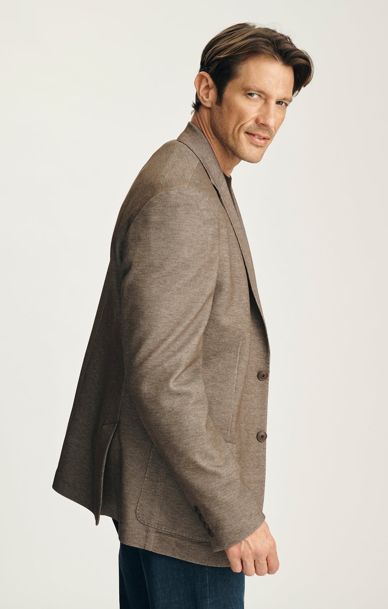 Matteo Honeycomb Blazer in Brown