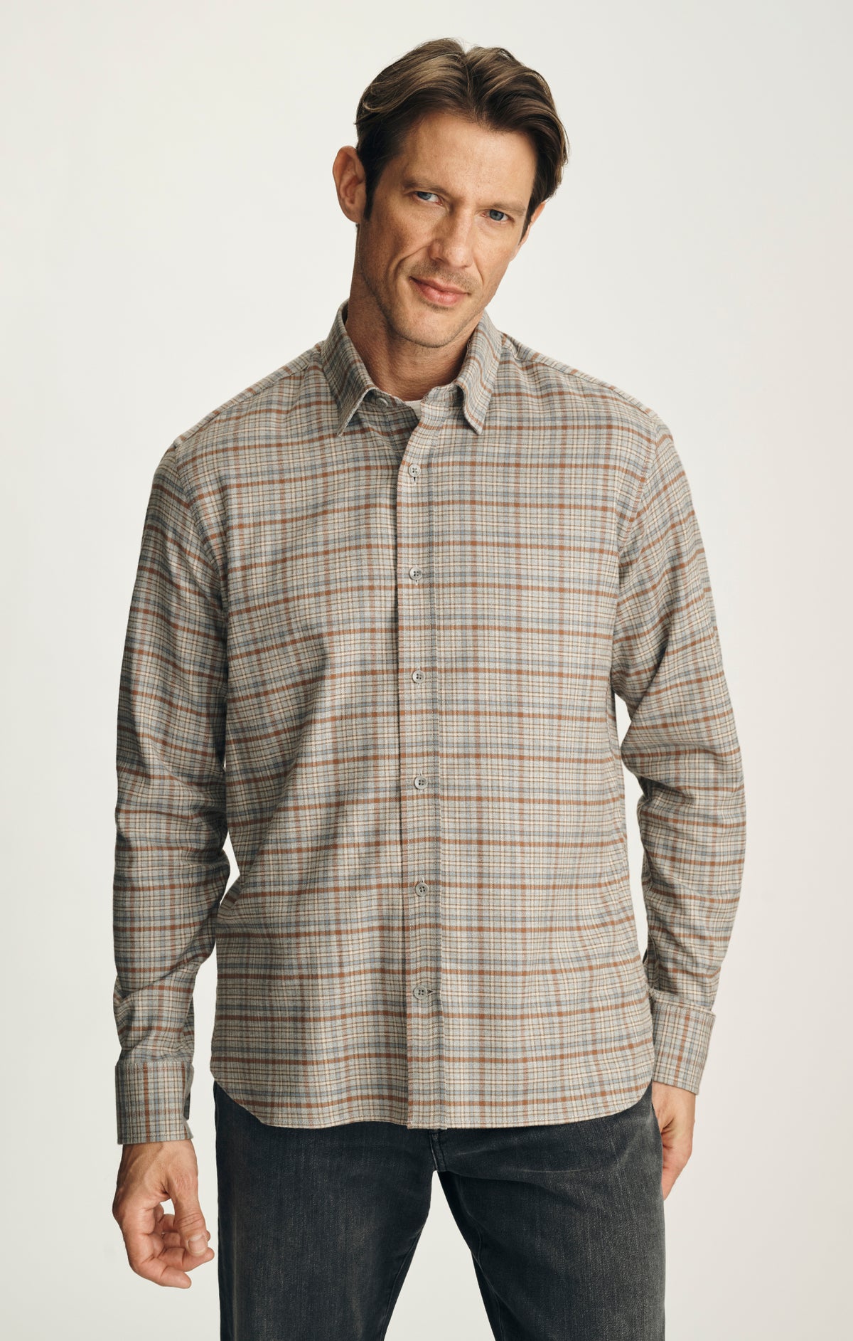 Check Shirt in Terracotta
